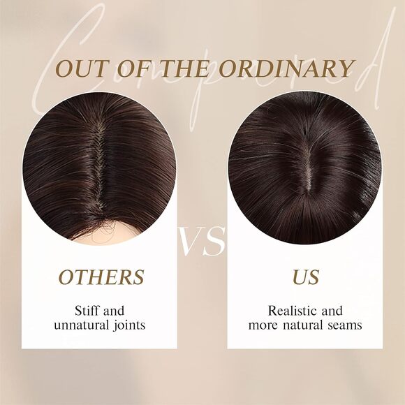 HAIRCUBE Long Layered Synthetic Hair Wigs for Women with Bang - Picture 4 of 4